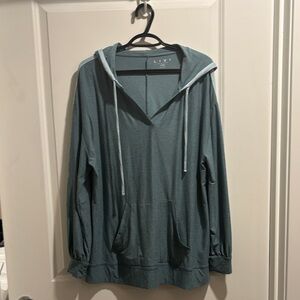Livi Active Teal Hooded Pullover Sweatshirt